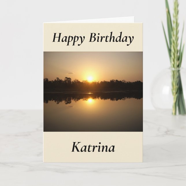 Kimberley Sunset Birthday Card Kort (Framsida)