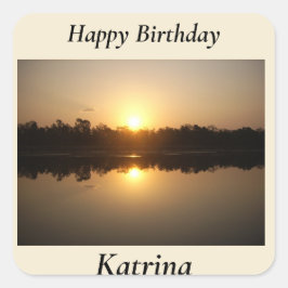 Kimberley Sunset Fyrkantigt Klistermärke