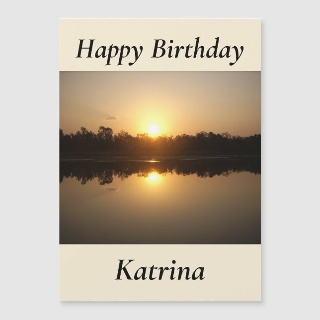 Kimberley Sunset Magnetic Birthday Card (Framsida)