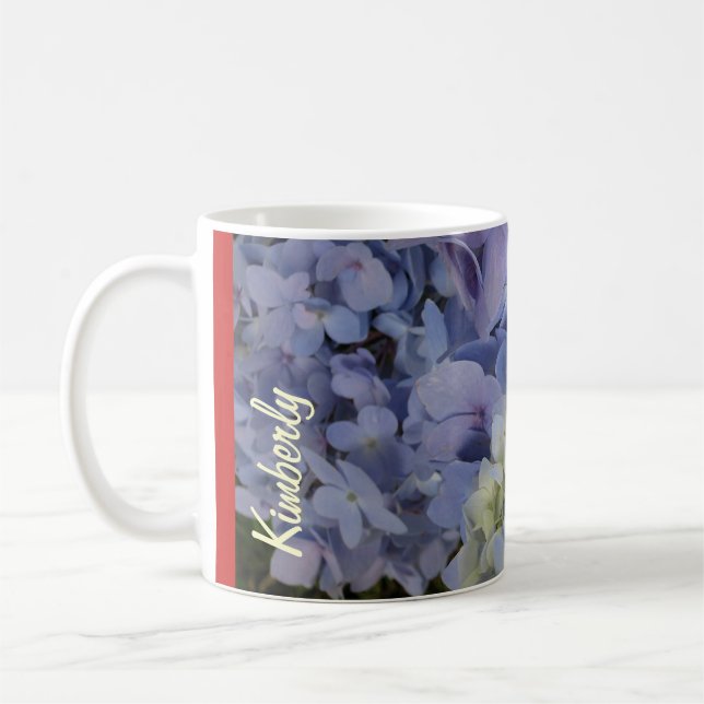 Kimberly Hydrangeas Mugg #2 med Anpassade Namn (Vänster)