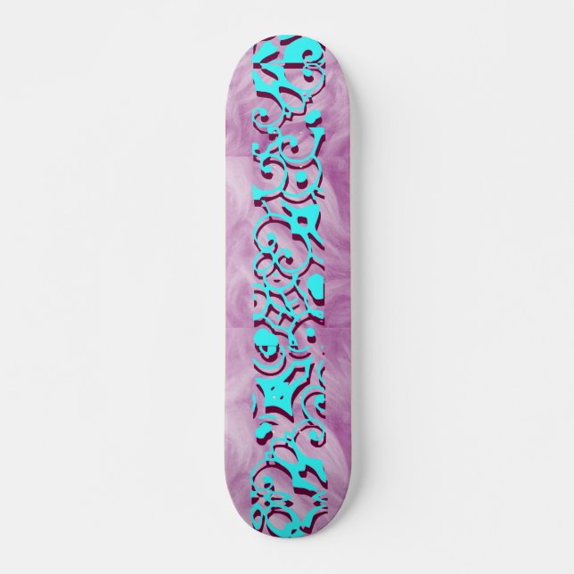 Kimberly Lila Plume Wingnut Designer Namn Old School Skateboard Bräda 21,6 Cm (Framsida)