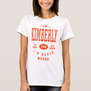 Kimberly Personlig Namn Birthday Gift T Shirt