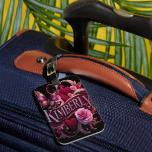Kimberlys Floral Heart Bagagebricka