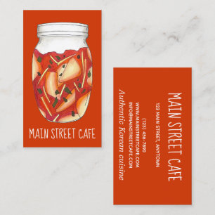 Kimchi Banchan Cabbage KoreaFood Restaurant Chef Visitkort