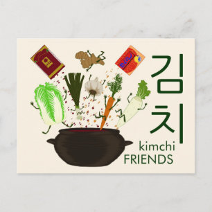 Kimchi Friends vycard Vykort