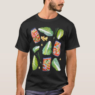 Kimchi Ingredients Roligt Fermentation Watercolor T Shirt
