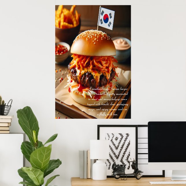 Kimchi Kick Burger 24x36 Poster (Hemmakontoret)