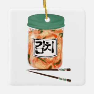 Kimchi-prydnadscirkel Julgransprydnad Keramik