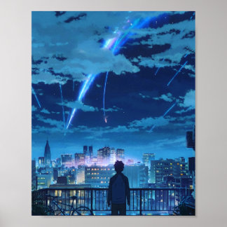 Kimi no na var ditt namn Taki Stars Balcony Poster