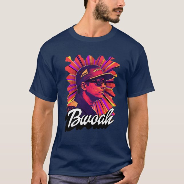 Kimi Raikkonen Bwoah vänner vintage T Shirt (Framsida)