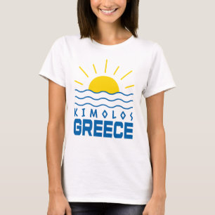 Kimolos Grekland Solsken Och Havsvågor Dam T Shirt