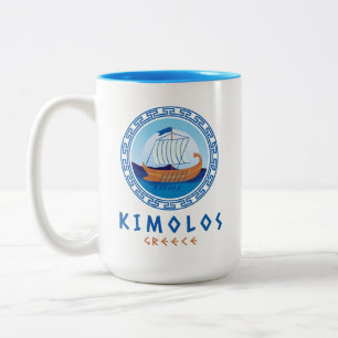 Kimolos, Greklands grekiska Frakt Design Två-Tonad Mugg