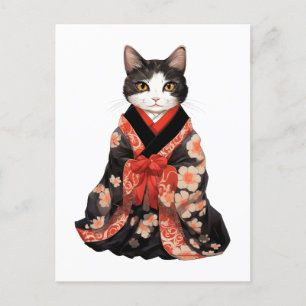 Kimono Cat Vykort