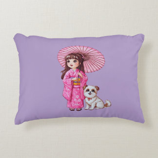Kimono Cutie & Puppy Pillow Prydnadskudde