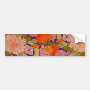 Kimono Flower Rosa Blommönster Bildekal