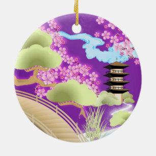 Kimono- & Geishaflickaprydnad Julgransprydnad Keramik