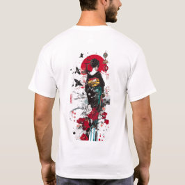 KIMONO GIRL-bakgrund T Shirt