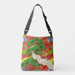 Kimono mönster-inspirerad japansk vävnad axelväska
