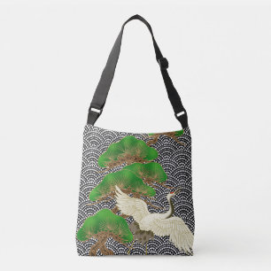 Kimono mönster-inspirerad japansk vävnad axelväska