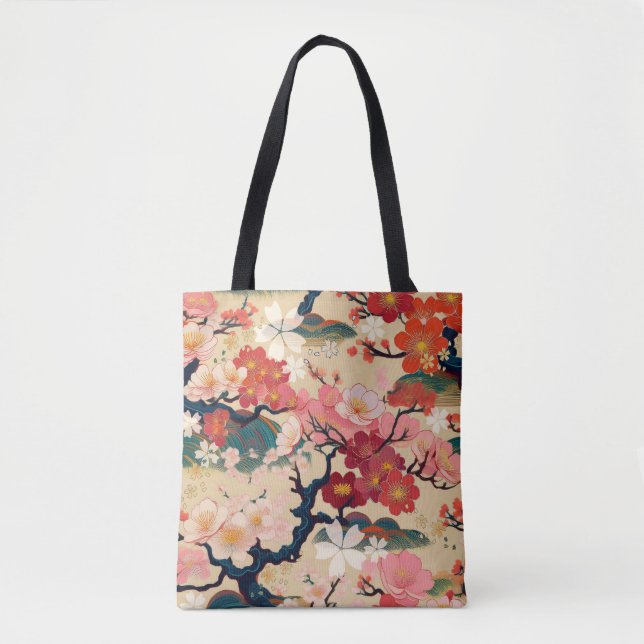 Kimono mönster inspirerade japanskt tyg tygkasse (Framsida)