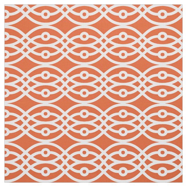 Kimono-orange, korall och vit tyg (Provkarta)