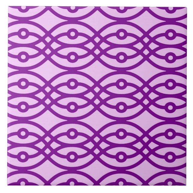Kimono print, lavender och lila kakelplatta (Framsidan)