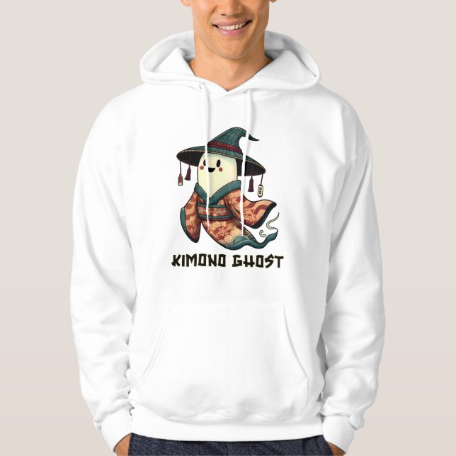 Kimono-spöket Bus eller godis - Happy halloween Hoodie (Framsida)