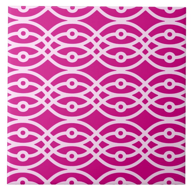 Kimono tryck, magenta och rosa kakelplatta (Framsidan)