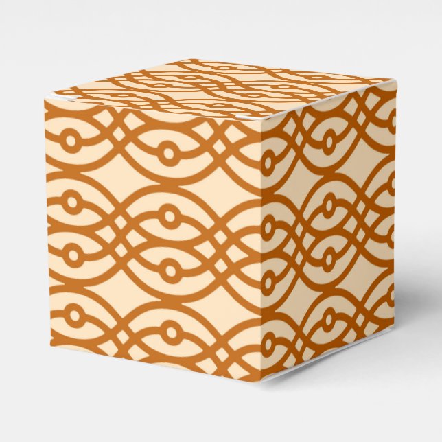 Kimono tryck, persika och terrakotta presentaskar (Framsidan Sidan)