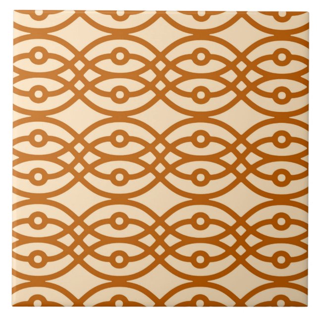 Kimono-tryck, persikor och terracotta kakelplatta (Framsidan)