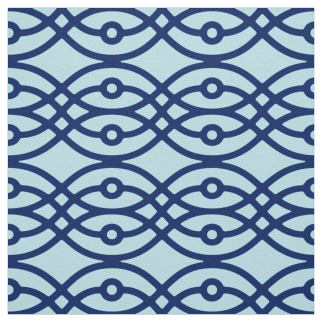 Kimono-utskrift, marin och ljusblå tyg (Provkarta)