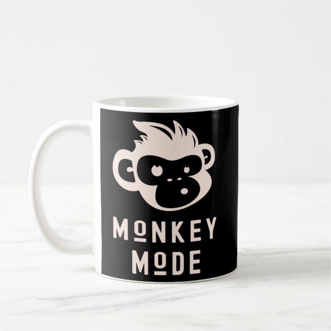 Kimp-Vild, primärt djur i Coola i monkey-läge Kaffemugg (Vänster)