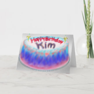 Kim's Birthday Cake Card Kort