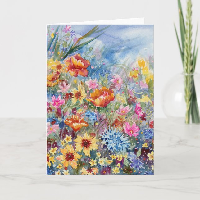 "Kim's Meadow" Blank Notecard Tack Kort (Framsida)