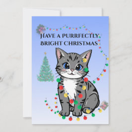 Kim'WhiskerWorks Holiday – Flat Greeting Card Kort