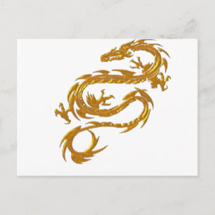 Kin ryu Japanska Dragon Vykort