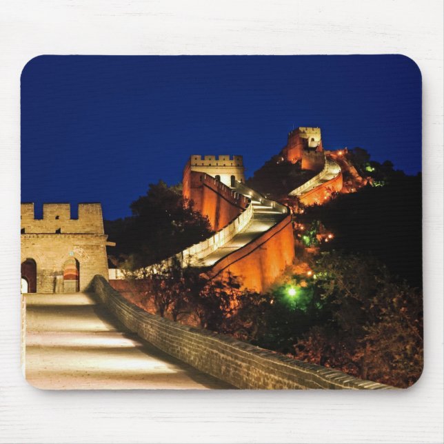 Kina, Badaling, Stora muren, utsikt över Musmatta (Framsidan)