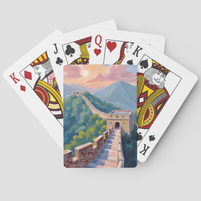 Kina | Den stora muren | Resemålning Casinokort (Baksidan)