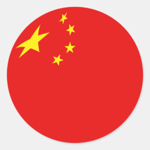 Kina Fisheye Flagga Klistermärke