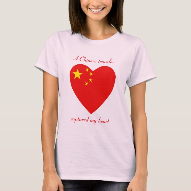 Kina Flag Sweetheart T-Shirt (Framsida)