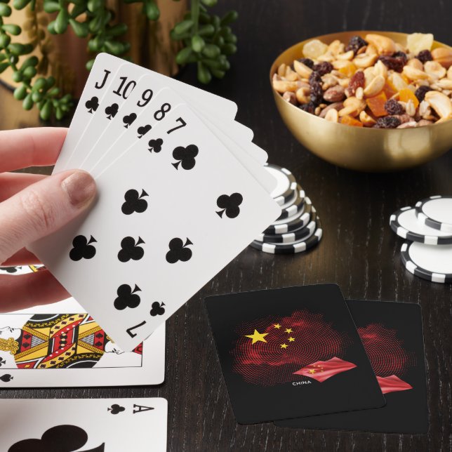 Kina flagga casinokort (På plats)