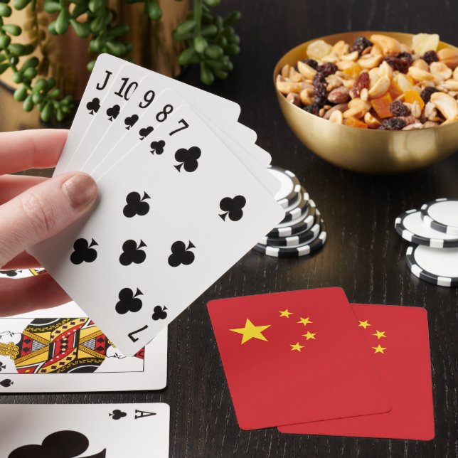 Kina flagga casinokort (På plats)