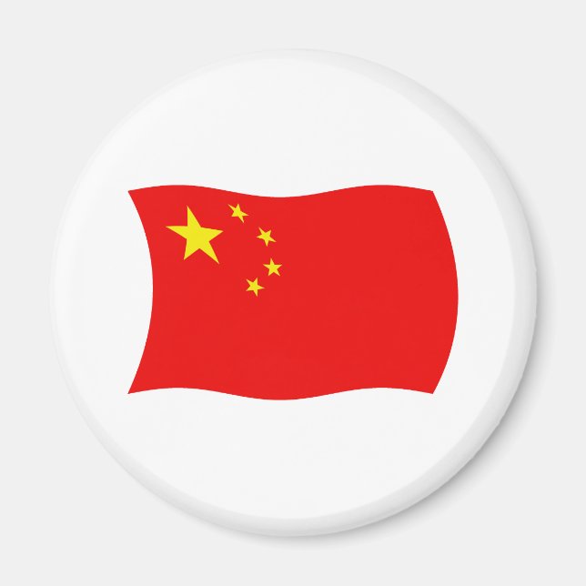 Kina Flagga Magnet (Framsidan)