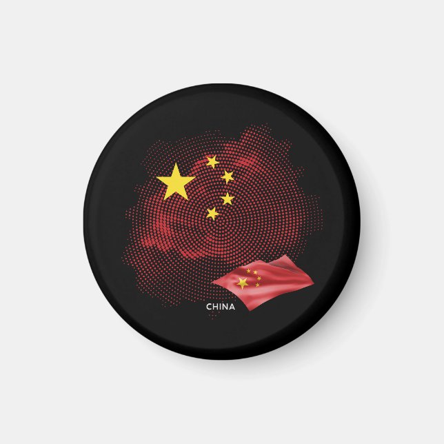 Kina flagga magnet (Framsidan)