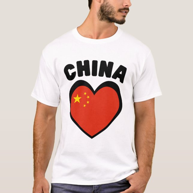 Kina flagga t shirt (Framsida)