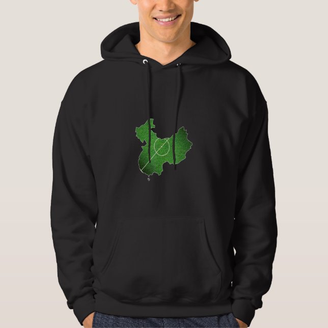 Kina Fotbollsplan Hoodie (Framsida)