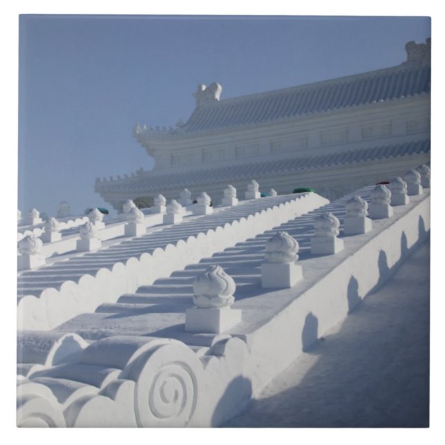 KINA, Heilongjiang-provinsen, Haerbin (Harbin). 2 Kakelplatta (Framsidan)