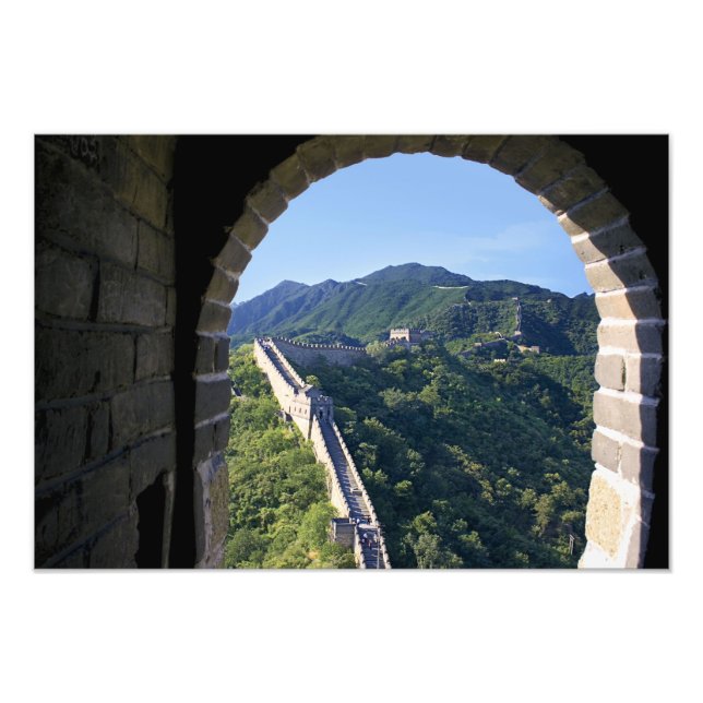 Kina, Huairou härad, Mutianyu-sektionen av Fototryck (Framsidan)