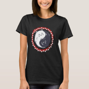 Kina Kattälskare Kinesisk Symbol Katt Skylt Ying o T Shirt