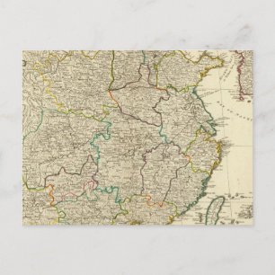 Kina, Korea atlas karta Vykort